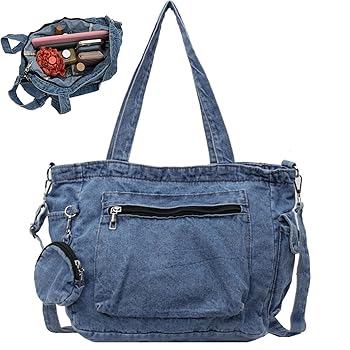 Amazon.com: Denim Bag for Women Casual Denim Crossbody Bag